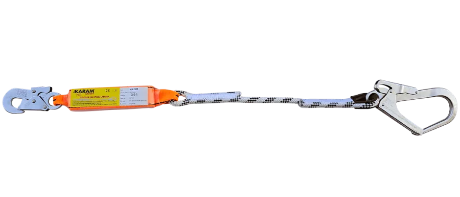 KA389 Şok emici tek ipli statik halatlı küçük -büyük kancalı