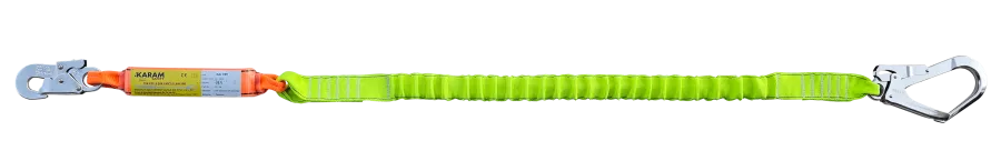 KA399 Şok Emici Tek Kol Elastik Lanyard Küçük Kancalı Büyük Kancalı
