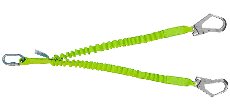 Kİ371 Çift Kollu Elastik Lanyard Büyük Kancalı